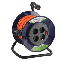 Удлинитель силовой ЭРА RPx-4es-3х0.75-30m на п. катушке c/з 4 гн 30м ПВС 3х0.75  Б0043052  ЭРА