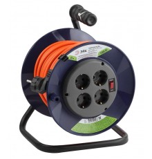 Удлинитель силовой ЭРА RPx-4es-3х0.75-30m на п. катушке c/з 4 гн 30м ПВС 3х0.75  Б0043052  ЭРА