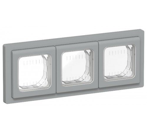 FLITE Рамка 3-местная IP55 Рпро-3-55-ФлС серый  FI-M30-32-55-K03  IEK