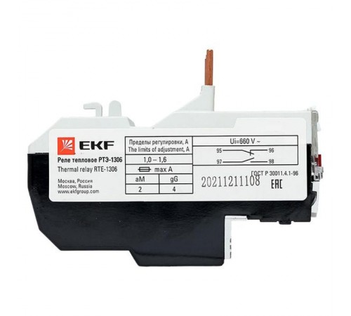 Реле тепловое РТЭ-1306 1-1,6А EKF PROxima  rel-1306-1-1.6  EKF