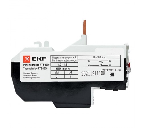 Реле тепловое РТЭ-1306 1-1,6А EKF PROxima  rel-1306-1-1.6  EKF