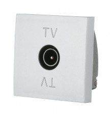 Розетка TV оконечная (серебристы йметаллик) LK45  852103  Ecoplast