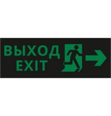 Пиктограмма ДСО-IP20 "Выход - вправо черный фон"  60439DEK  DEKraft