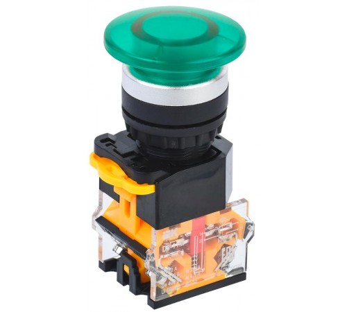 Кнопка D8-11M "Грибок" d=22мм 1з+1р зеленая  BBG30-11M-3-22-K06  IEK