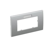 Рамка двойная Modul45 (с полем д/маркировки.,горизонт.,84x140 мм,серебристый) (AR45-BF2 AL)  6119356  OBO Bettermann