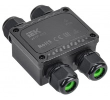 Коробка распределительная герметичная WTP-403 4 ввода M25 IP68 123x82x42мм 4 клеммы до 6 мм.кв.   UWB10-H-450-41-04-68  IEK