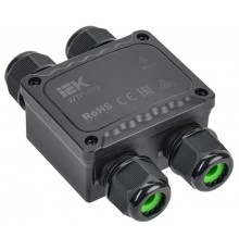 Коробка распределительная герметичная WTP-403 4 ввода M25 IP68 123x82x42мм 4 клеммы до 6 мм.кв.   UWB10-H-450-41-04-68  IEK