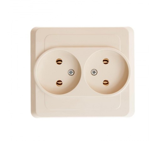 Этюд Кремовый С/У Розетка 2-ая без заземления  PC16-005K  SE