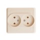 Этюд Кремовый С/У Розетка 2-ая без заземления  PC16-005K  SE