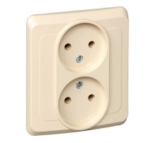 Этюд Кремовый С/У Розетка 2-ая без заземления  PC16-005K  SE