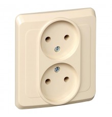 Этюд Кремовый С/У Розетка 2-ая без заземления  PC16-005K  SE