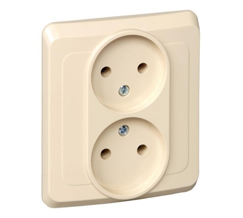 Этюд Кремовый С/У Розетка 2-ая без заземления  PC16-005K  SE