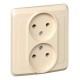 Этюд Кремовый С/У Розетка 2-ая без заземления  PC16-005K  SE
