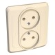 Этюд Кремовый С/У Розетка 2-ая без заземления  PC16-005K  SE