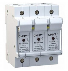 Держатель плавких вставок с индикацией RT28-63X 14х51 3П (R)  520517  CHINT