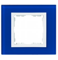 Simon 82 Рамка декоративная, 4 поста, S82 Nature, Стекло, синий-белый  82647-64  Simon