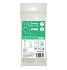 Стяжка кабельная 100х2.5 Белая (100шт)  IMT10025W  SE