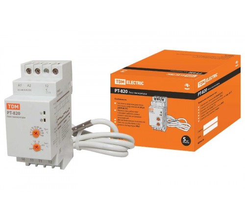 Реле температуры РТ-820 (-5+40С, 24-240В АС/DC, с датч. IP67)  SQ1508-0001  TDM