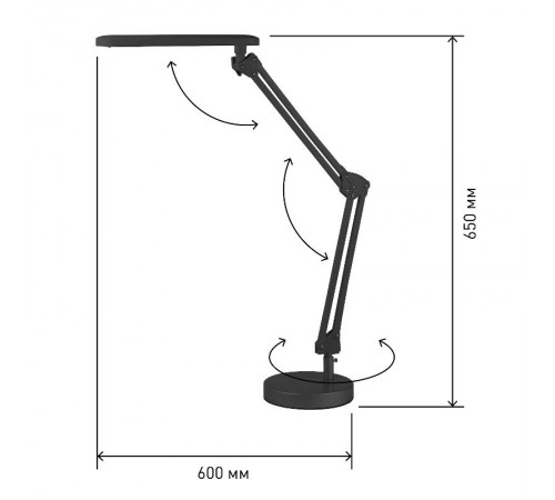 Светильник настольный на основании/струбцина светодиодный NLED-440 7Вт 3000К черный  Б0008000  ЭРА