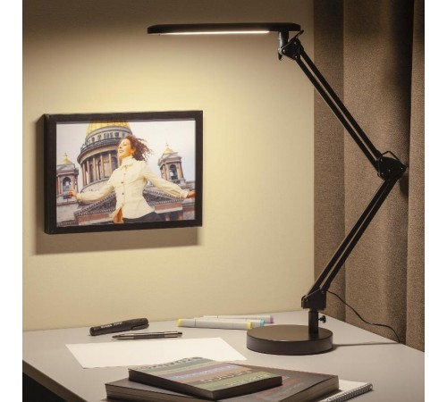 Светильник настольный на основании/струбцина светодиодный NLED-440 7Вт 3000К черный  Б0008000  ЭРА