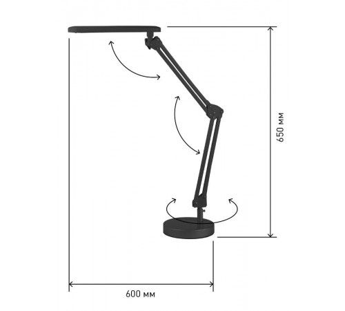 Светильник настольный на основании/струбцина светодиодный NLED-440 7Вт 3000К черный  Б0008000  ЭРА