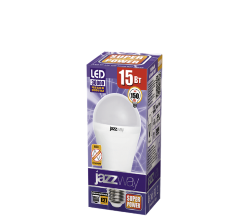 Лампа светодиодная LED 15Вт Е27 220В 3000К PLED- SP A60 груша  2853028  Jazzway