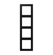 Рамка 4 поста; дюропласт; черный матовый  LS984SWM  Jung