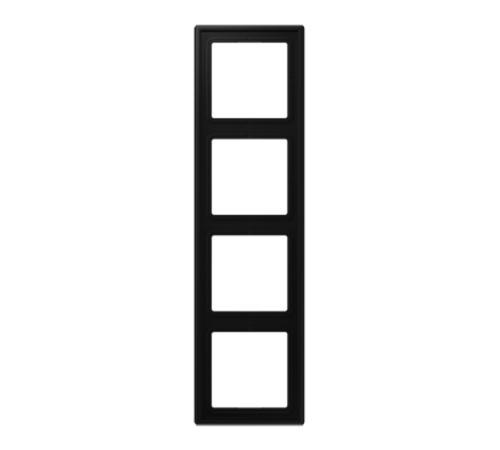 Рамка 4 поста; дюропласт; черный матовый  LS984SWM  Jung