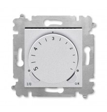 ABB Levit Серебро / дымчатый чёрный Терморегулятор с поворотной ручкой 16А  3292H-A00003 70W  2CHH920003A6070  ABB