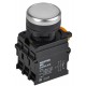 Кнопка с подсвет. и фикс. d=22мм 1NO+1NC белая MASTER  MI-BT60-11TD-3-11-K01  IEK