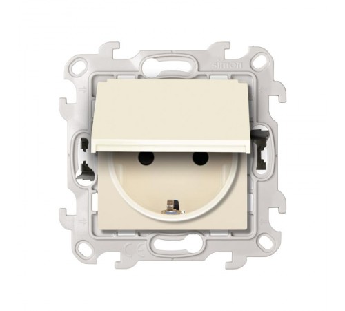Simon 24 Сл. кость Розетка 2К+З IP44 Push&Go  2420448-031  Simon