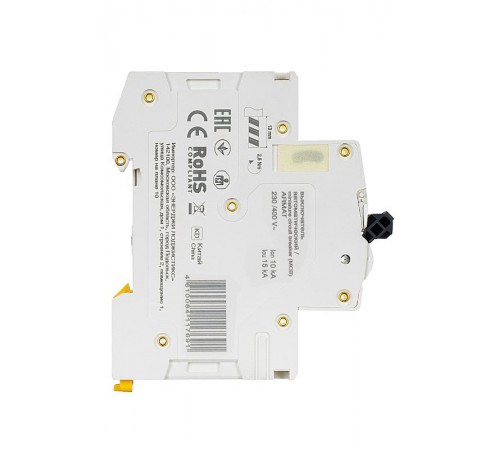 Выключатель автоматический однополюсный M10N 1P C 10А 10кА ARMAT  AR-M10N-1-C010  IEK