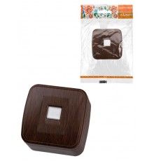 Розетка компьютерная (RJ-45) открытой установки IP20, венге "Дача" Народная  SQ1824-0071  TDM