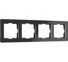 Рамка на 4 поста Acrylic (черный) Werkel W0042708  a062133  Werkel