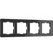 Рамка на 4 поста Acrylic (черный) Werkel W0042708  a062133  Werkel