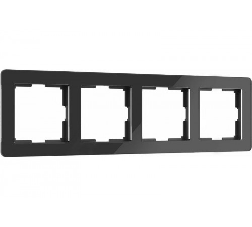Рамка на 4 поста Acrylic (черный) Werkel W0042708  a062133  Werkel