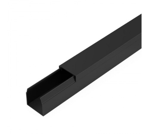 Кабель-канал черный 2-й замок в п/э 16х16 мм (84 м/уп) Промрукав  PR03.0210  Промрукав