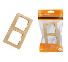 Рамка 2-х постовая горизонтальная "ЭКО" (сосна) "Таймыр"  SQ1814-0226  TDM