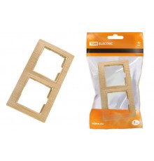 Рамка 2-х постовая горизонтальная "ЭКО" (сосна) "Таймыр"  SQ1814-0226  TDM