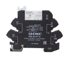 Реле интерфейсное, 1CO, ком. ток 6А, AgSnO2, напряжение 230V AC/DC, push-in клеммы.  IRK-230UC-1CO-PT  DKC