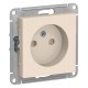 AtlasDesign Бежевый Розетка без заземления со шторками, 16А, механизм  ATN000249  SE