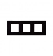 Simon 27 Накладка декоративная на рамку базовую, 3 поста, S27 Play, Color, чёрный  2700637-071  Simon