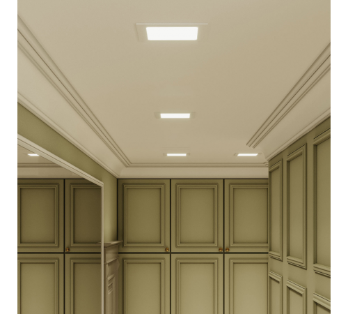 Светильник светодиодный встраиваемый ультратонкий квадратный IP20 12W 4100K  940111212  Gauss