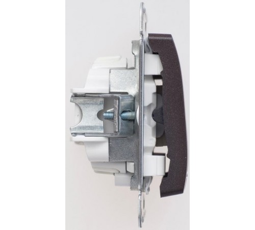 Glossa Шоколад Выключатель 2-клавишный с подсветкой сх.5а, 10АХ  GSL000853  SE