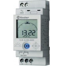 Реле времени цифровое ASTRO; монтаж на рейку 35мм; 1СO 16A; питание 110...230B AC/DC; ширина 35мм; степень защиты IP20  128182300000  Finder