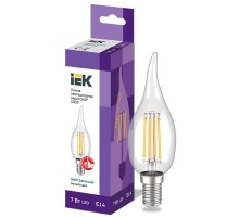 Лампа светодиодная LED CВ35 св.н/ветру 7Вт 230В 4000К E14 серия 360°  LLF-CB35-7-230-40-E14-CL  IEK