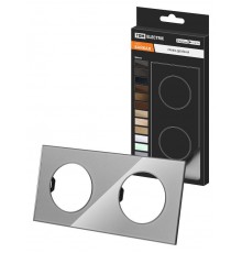 Рамка двойная платина, стекло, "Байкал"   SQ1819-0303  TDM