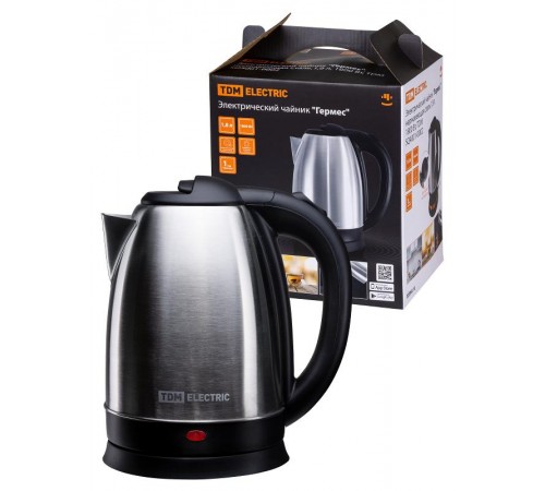 Электрический чайник "Гермес", нержавеющая сталь, 1,8 л, 1800 Вт,  SQ4001-0002  TDM