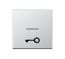 Клавиша с окошком для подсветки и рельефным символом "замок"; алюминий  A590T1KOAL  Jung