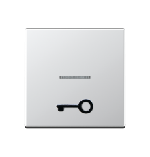 Клавиша с окошком для подсветки и рельефным символом "замок"; алюминий  A590T1KOAL  Jung